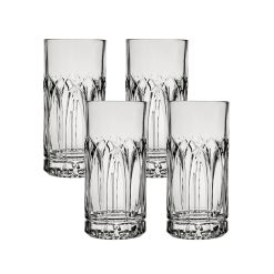 Ocean Glassware Traze PST Highball Glasses (4-Pieces), 12-ounce, Dishwasher Safe