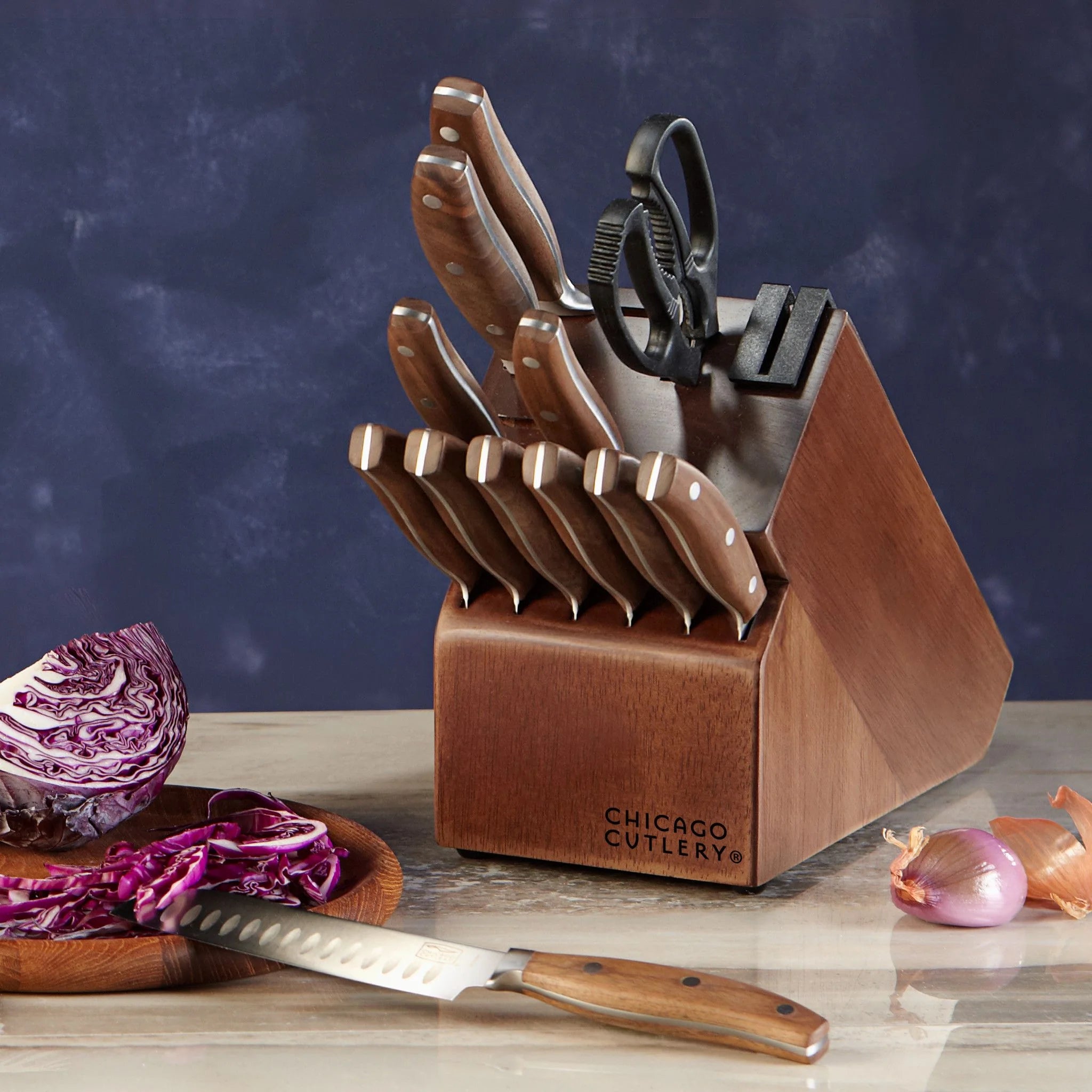 Signature Edge Walnut 13-piece Knife Block Set - Image 3