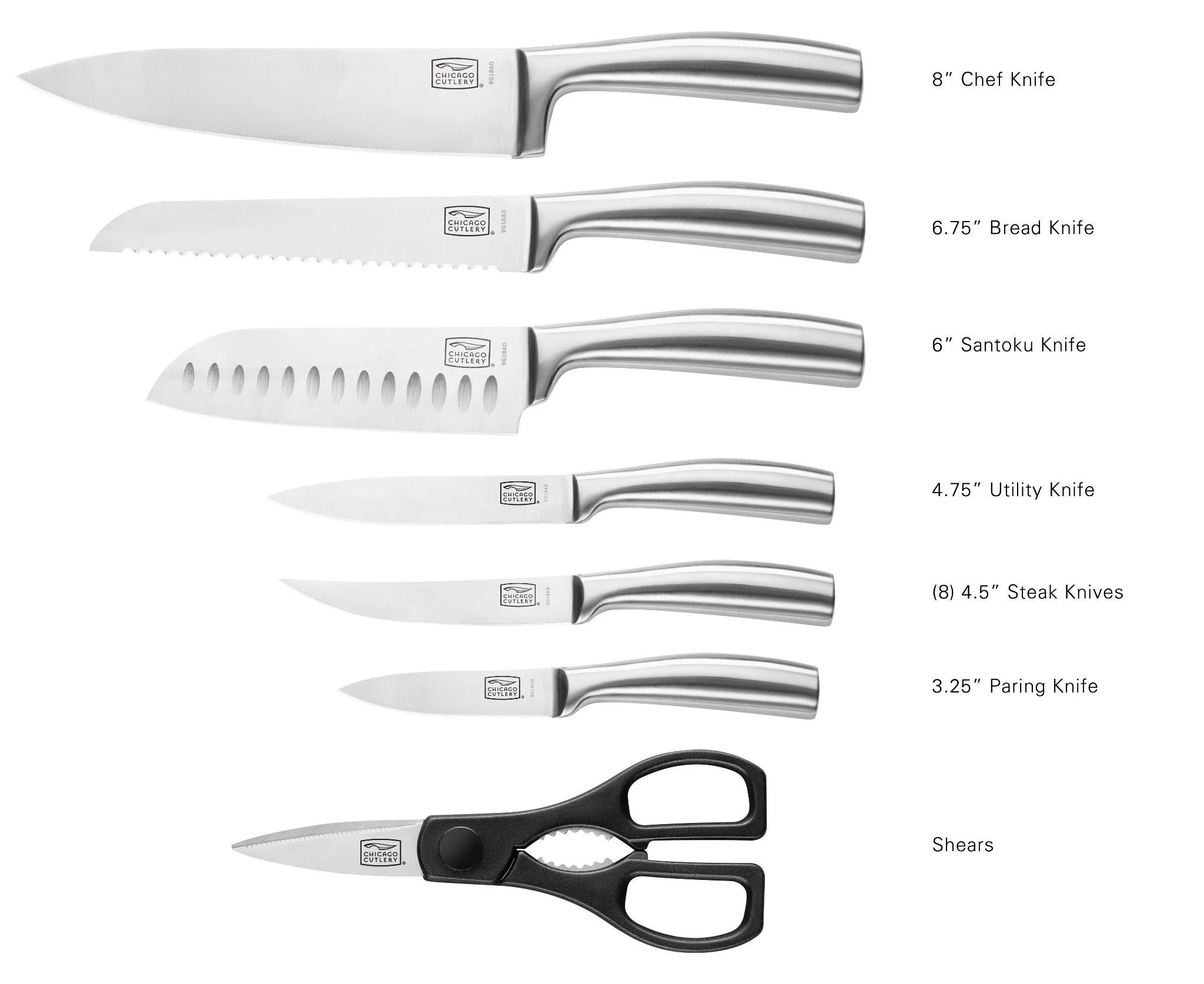 Malden™ 16-piece Stainless Steel Block Set - Image 3
