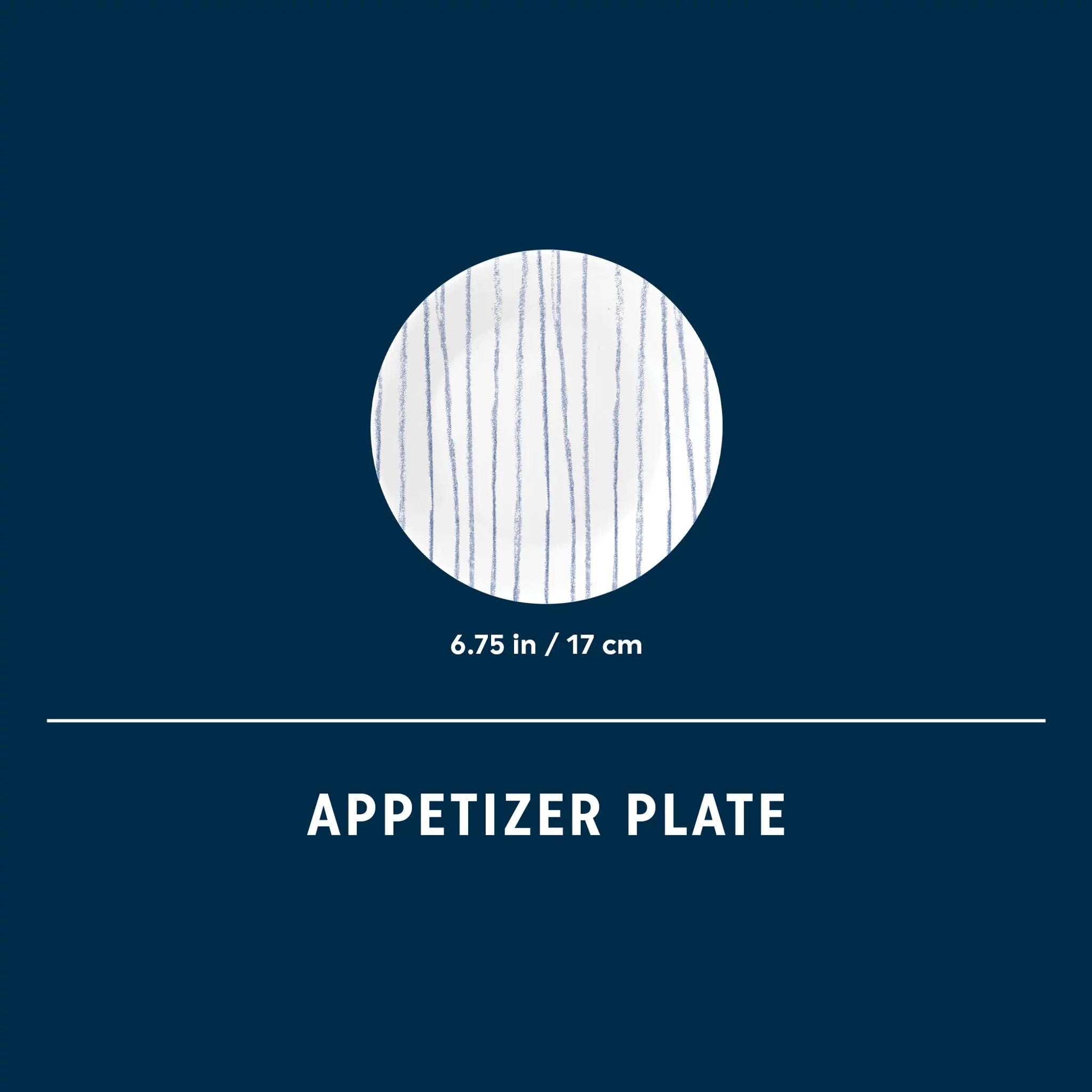 Botanical Stripes 6.75 Appetizer Plate - Image 3