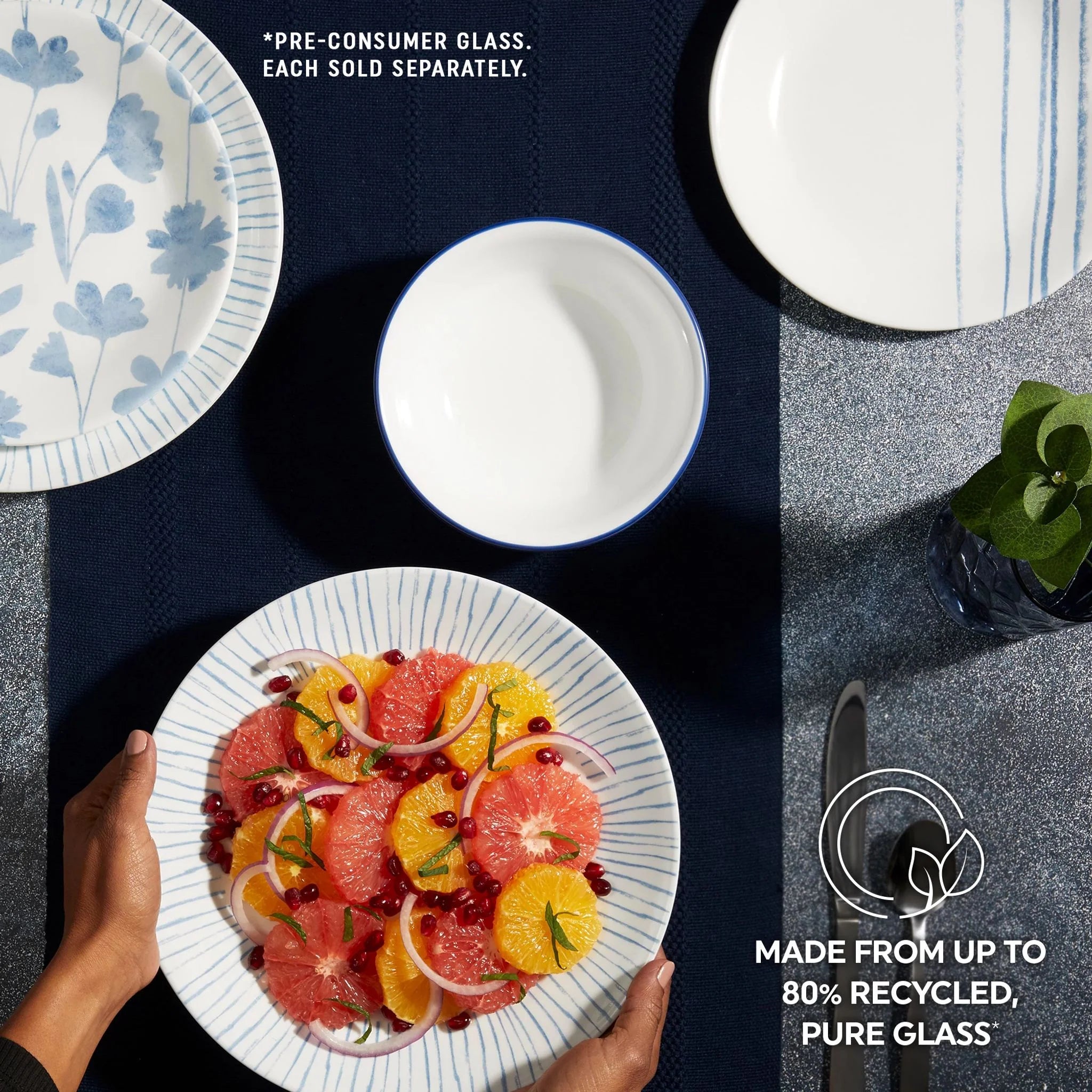 Botanical Stripes 6.75 Appetizer Plate - Image 6
