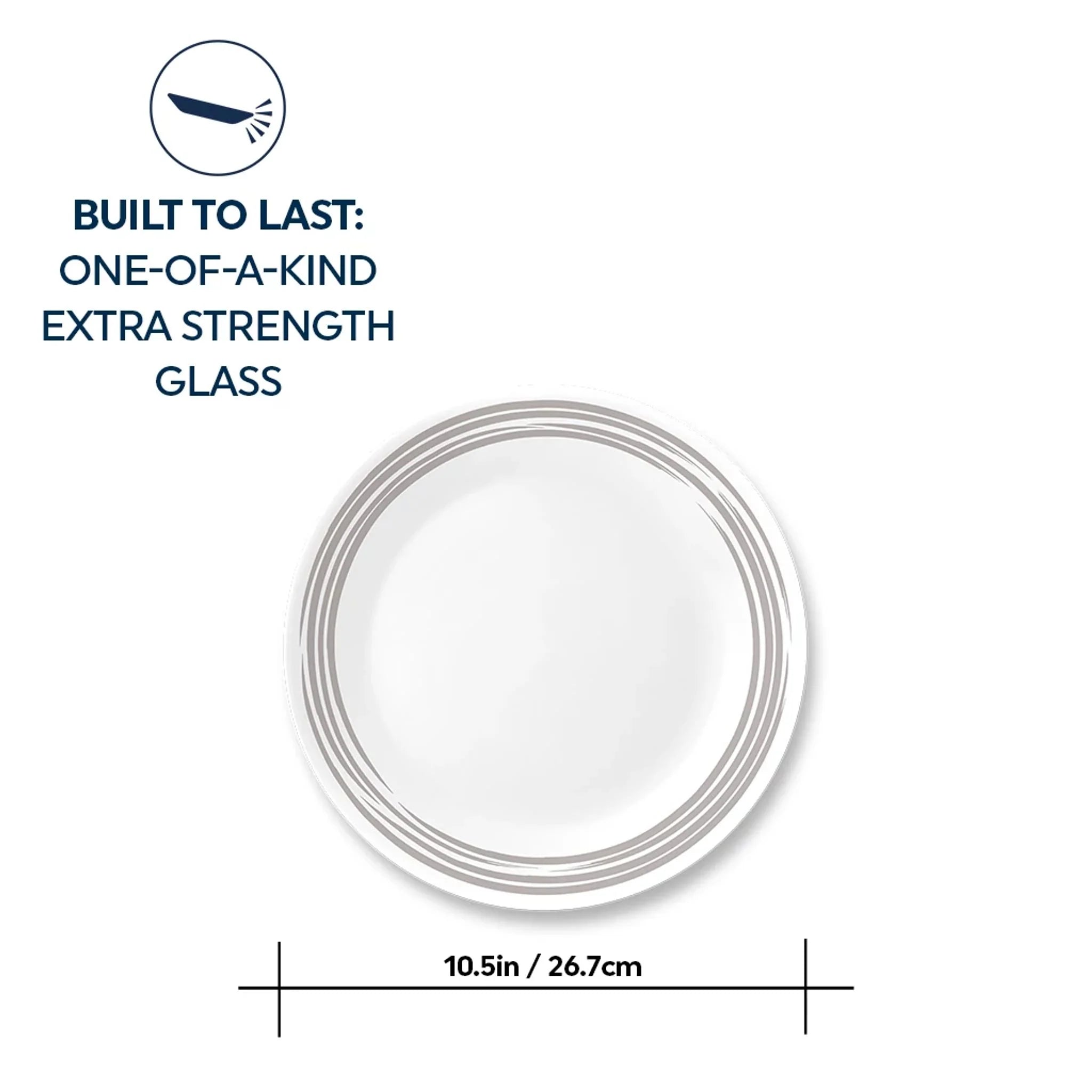 Brushed Silver 10.25 Dinner Plate - Image 2