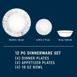 Alternative view of Arica 12-piece Dinnerware Set, Service for 4