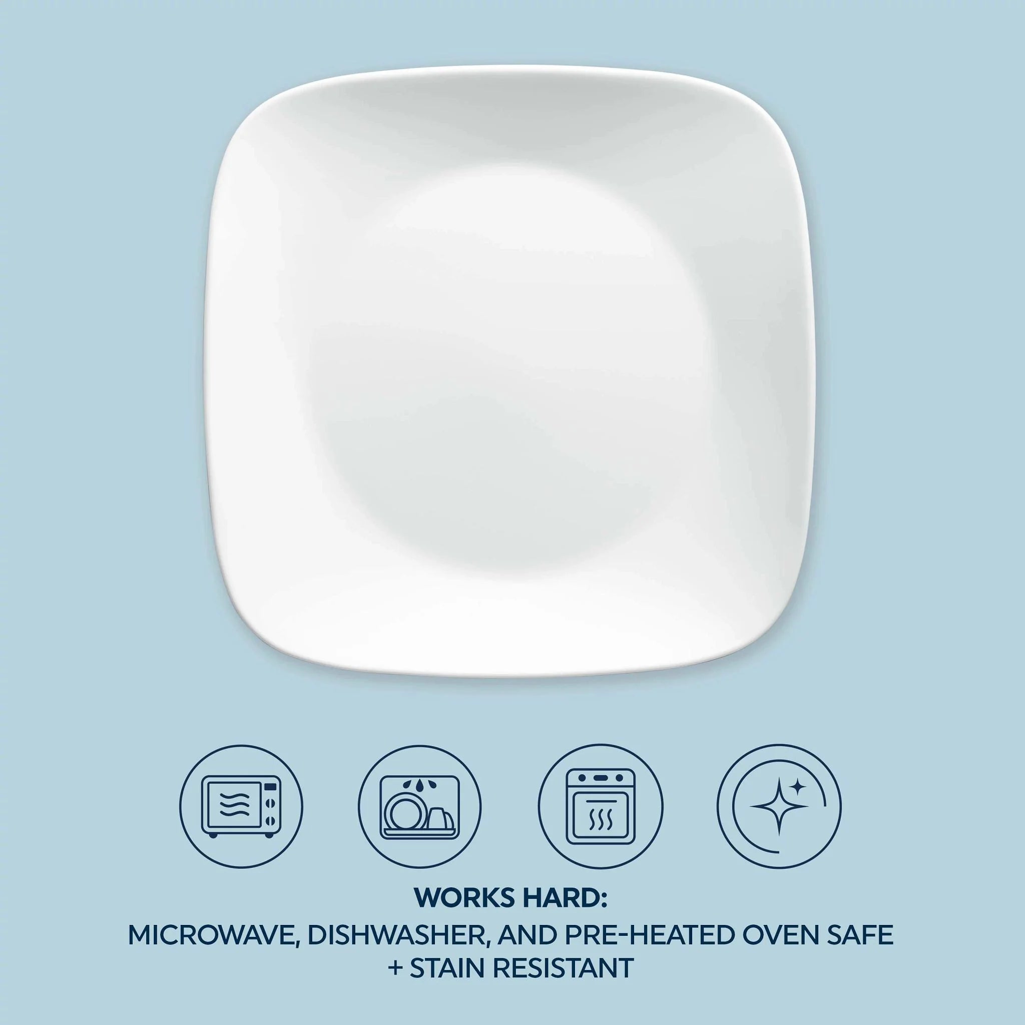 Boutique Vivid White 8-piece Dinnerware Set, Service for 4 - Image 4