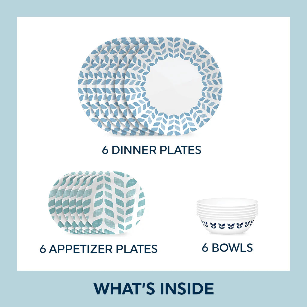 Global Collection Northern Pines 18-piece Dinnerware Set, Service for 6 - Image 2