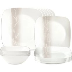 Square Wandering Grove 18-piece Dinnerware Set, Service for 6