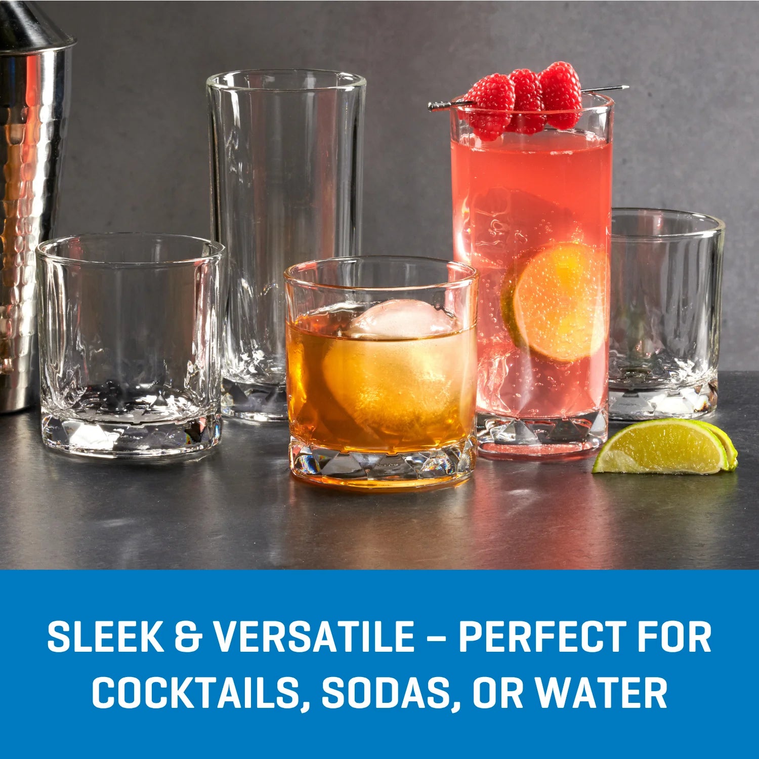 Ocean Glass Cienna Rocks Glasses (4-Pieces), 12-ounce, dishwasher Safe - Image 4